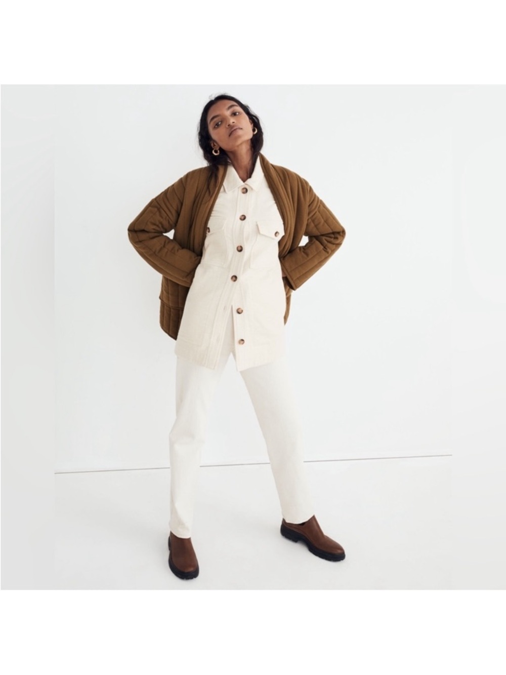 Madewell Waffleback Branner Shirt-Jacket medium - Picture 2 of 5
